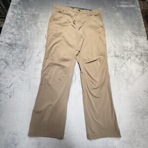 CQR Cargo Pants Mens 34x30 Beige Stretch Workwear Utility Pockets Casual